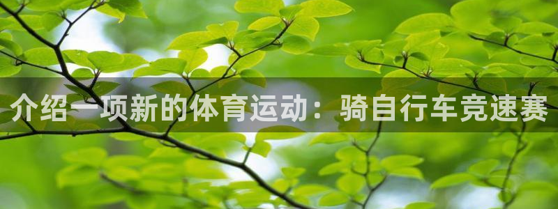 介绍一项新的体育运动：骑自行车竞速赛